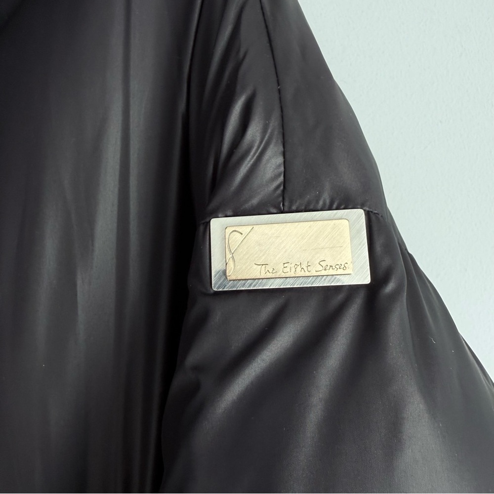The Eight Senses Black Oversized Cloud Down Puffer Coat Full Length Hooded L OS - Picture 7 of 16